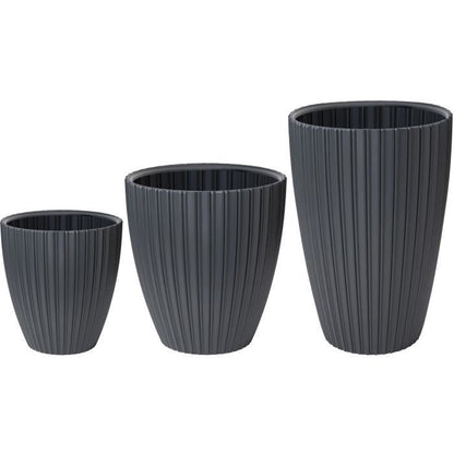Flowerpot - Garden ID - Fancy - 40 x 42 cm - For garden, balconies or interiors - Anthracite