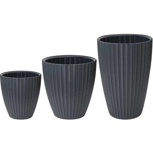 Flowerpot - Garden ID - Fancy - 40 x 42 cm - For garden, balconies or interiors - Anthracite