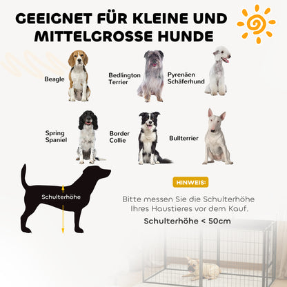 PawHut 2er-Set Erweiterung für Welpengehege, Hundezaun-Paneele, Haustierspielplatz, Welpenzaun aus Stahl, Grau