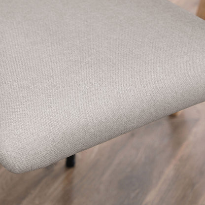 HOMCOM Esszimmerstühle, 2er-Set, bequem, Leinenoptik, Metallrahmen, bis 120 kg, Beige