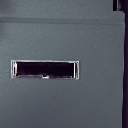 HOMCOM Briefkasten Postkasten, Verriegelung, Standbriefkasten, 2 Schlüssel, Stahl, 44 cm x 15 cm x 114 cm, Grau