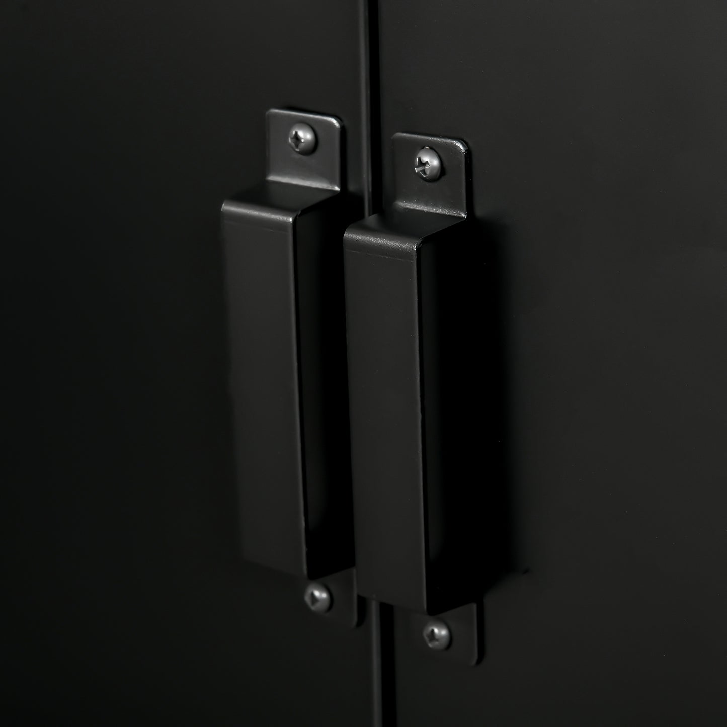 HOMCOM Aktenschrank Metallschrank Mehrzweckschrank mit magnetischer Lamellen-Doppeltür Verstellbarer Einlegeboden Büroschrank Aufbewahrungsschrank für Arbeitszimmer Wohnzimmer 75 x 33 x 110 cm Schwarz