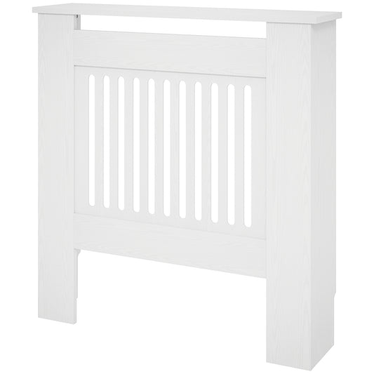 HOMCOM Heizkörperverkleidung, Heizungsabdeckung, 78 x 19 x 81cm, Heizkörper-Abdeckung für Schlafzimmer, Wohnzimmer, MDF, Weiß