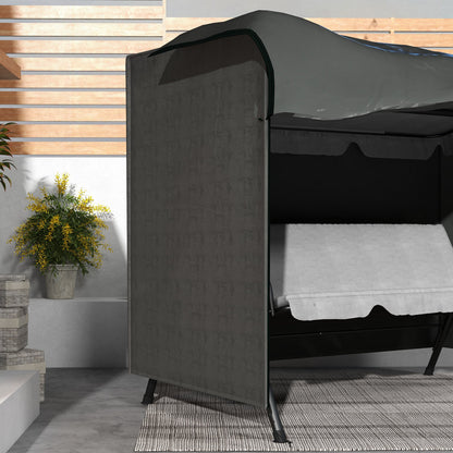 Outsunny Abdeckung für Gartenschaukel, Schutzhülle für Hollywoodschaukel, Abdeckhaube, wasserfest, 205 x 124 x 164 cm, Dunkelgrau