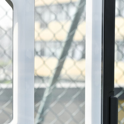 HOMCOM Basketballständer mit Rollen 83x55cm Rückwand, Mobiler Basketballkorb mit Ständer, verstellbare Korbhöhe 156 bis 210 cm, Basketballanlage für Kinder Jugendliche, fürs Außenbereich