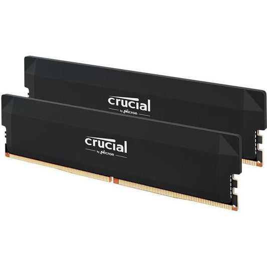 CRUCIAL DDR5 PRO RAM Memory - Overclocking Edition - Kit 64GB (2 x 32GB) - 6000 MT/s - CL40 - UDIMM - Black
