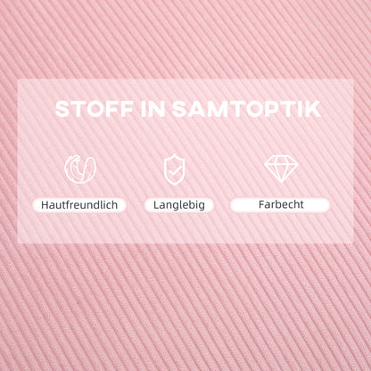 HOMCOM Sessel mit Ottomane, inkl. Kissen, 68 cm x 91,5 cm x 88 cm, Rosa