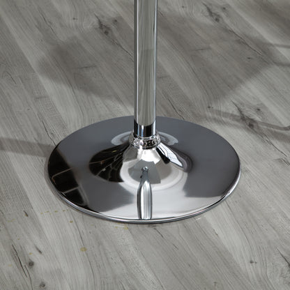 HOMCOM Höhenverstellbarer Bartisch, 360° drehbar, kratzfeste Füße, stabile Metallbasis, Weiß