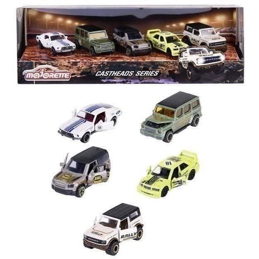 Majorette - Castheads Magazine Box Set - 5 metal vehicles - Opening parts and translucent headlights - Ages 3 and up