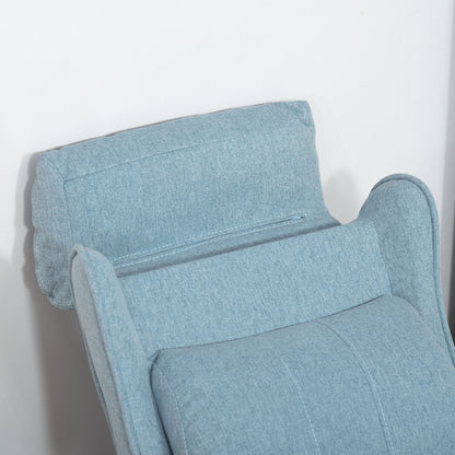 HOMCOM Kindersofa Kindercouch Kindersessel Stuhl Liegesofa verstellbar mit Fußstütze für 3-5 Jahre Jungen und Mädchen Blau 58 x 53 x 70 cm