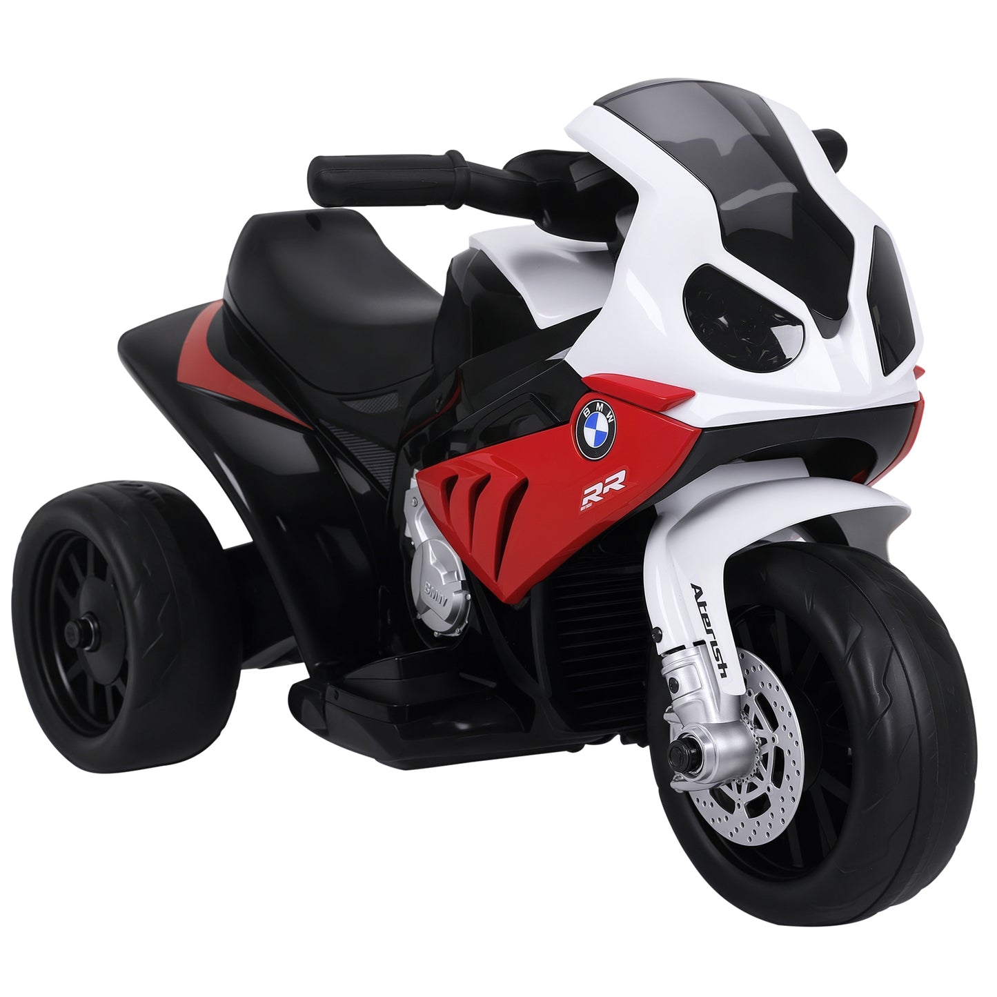 HOMCOM Elektro Kindermotorrad BMW S1000RR Elektromotorrad mit Musik, Scheinwerfer, Kinder Elektro Motorrad für Kinder von 18-36 Monaten Rot