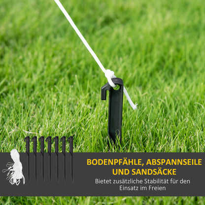 Outsunny 1,80 m Schneemann mit Zuckerstange & Geschenk, selbstaufblasbar, LEDs, wetterfest