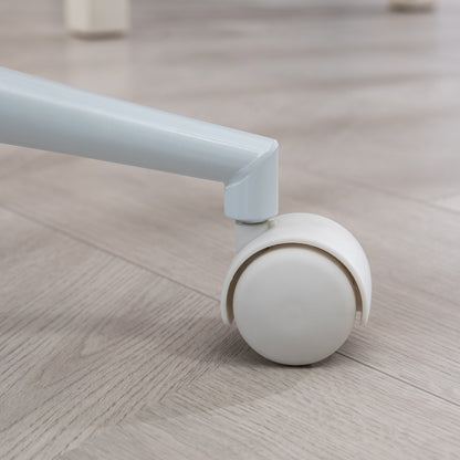 HOMCOM Bürostuhl Schreibtischstuhl, höhenverstellbar, Teddyfell, 50 cm x 56 cm x 90 cm, Weiß