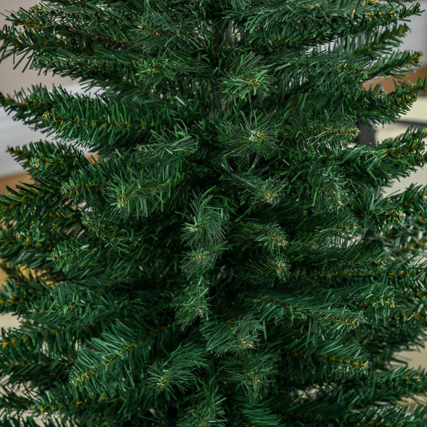 HOMCOM Weihnachtsbaum künstliche Künstliche Tanne Christbaum, inkl Ständer Weihnachtsstern 1,5 m, Grün