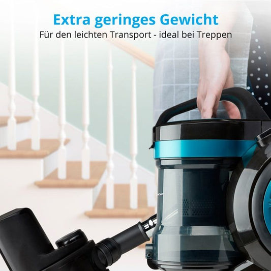 MEDION MD 19407 Bagless Cyclonic Vacuum Cleaner - Power 800W - Dust bin capacity 2 L - HEPA filter - Integrated accessories