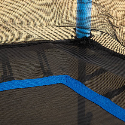 HOMCOM Trampolin für Kinder, Ø163,5 cm, mit Sicherheitsnetz, gepolstert, Stahl, belastbar bis 50 kg, Schwarz & Blau