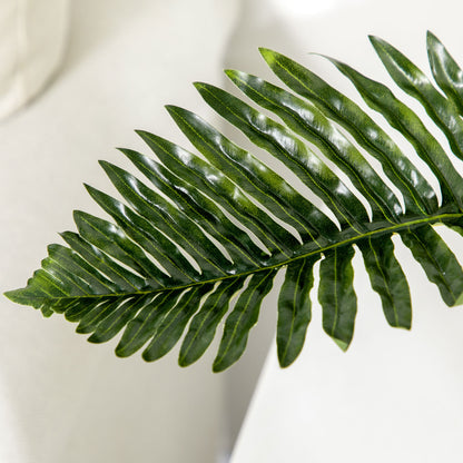 HOMCOM Kunstpflanze, Tropische Palme, inkl. Übertopf, 50 cm, Grün + Schwarz