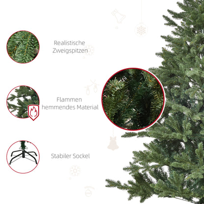 HOMCOM künstlicher Weihnachtsbaum 1,5 m Christbaum Tannenbaum PVC PE Metall Grün Ø105 x 150 cm