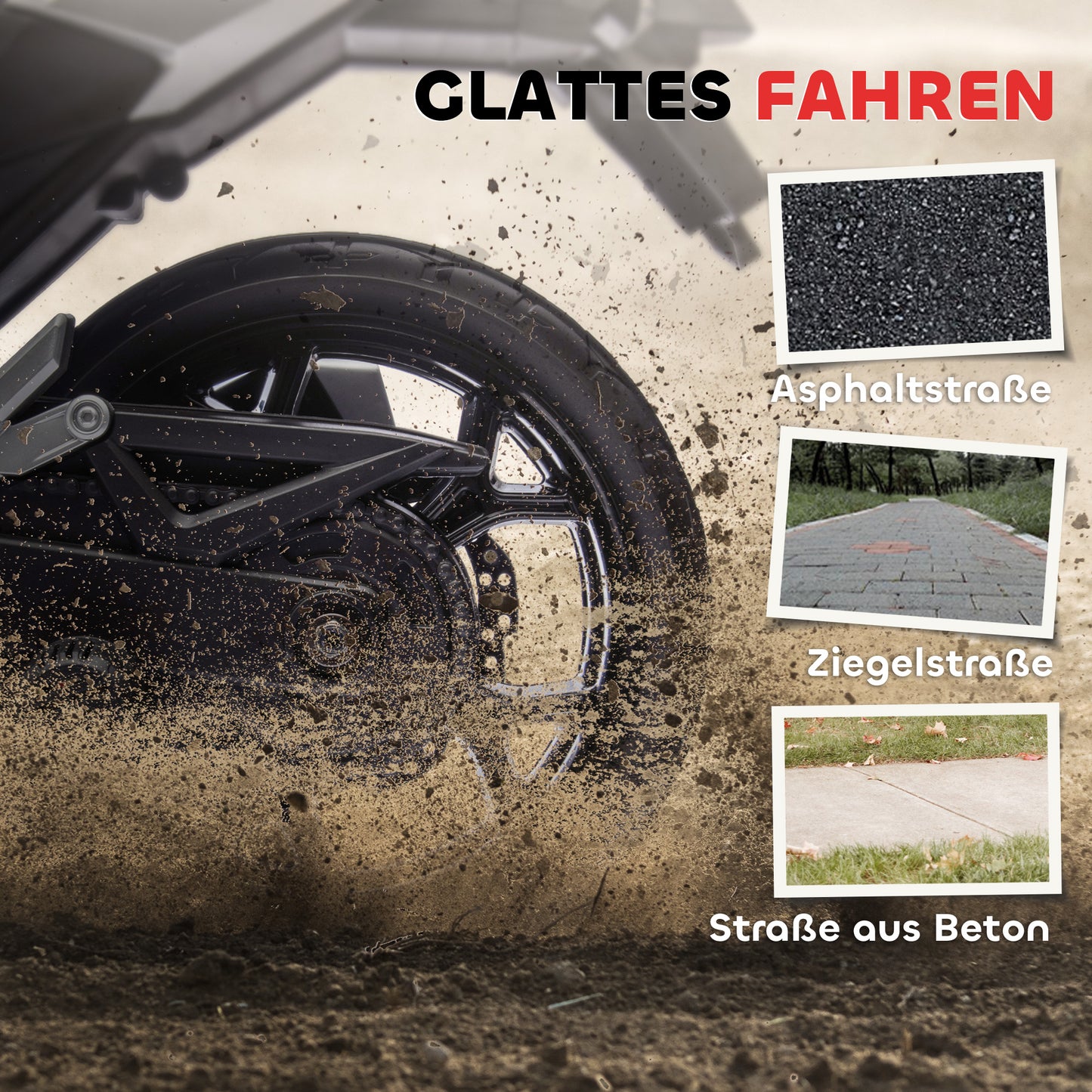 AIYAPLAY Elektro-Kindermotorrad, Honda, 3 km/h, Musik & Licht, 3-6 Jahre, bis 30 kg, Gelb