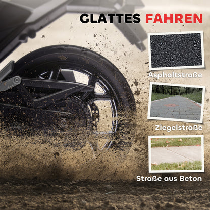 AIYAPLAY Elektro-Kindermotorrad, Honda, 3 km/h, Musik & Licht, 3-6 Jahre, bis 30 kg, Gelb