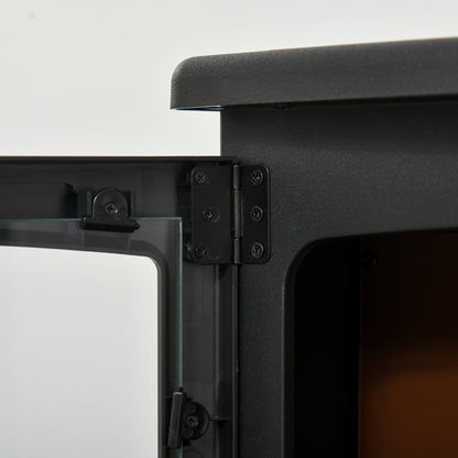 HOMCOM LED Elektrokamin Standkamin mit Flammeneffekt 900/1800W Schwarz