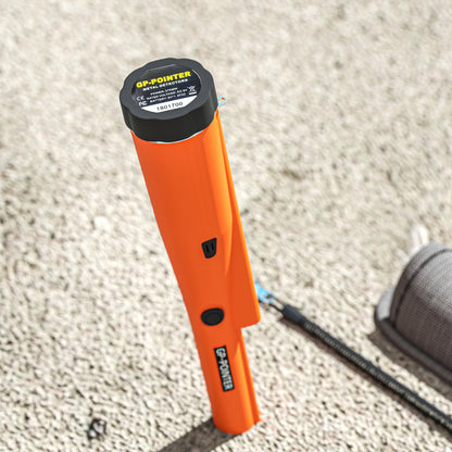 Outsunny Metalldetektor für Erwachsene, Tragbar Ortungsgerät mit LED Indicator, Wasserdicht Schnurlos Metallsuchgerät Orange