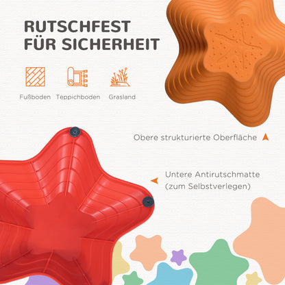 Outsunny Balance-Steine, Trittsteine, 11 Stück, stapelbar, rutschfest, robust, für innen und außen, belastbar bis 80 kg