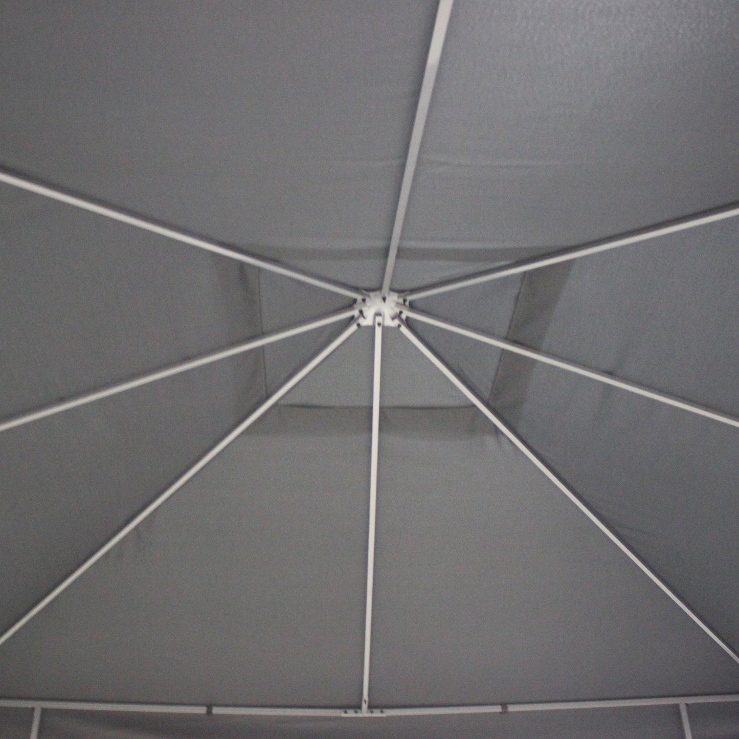 Outsunny Gartenpavillon 2,95 x 2,95 m Pavillon Gartenzelt Festzelt Partyzelt Stahl Polyester Grau