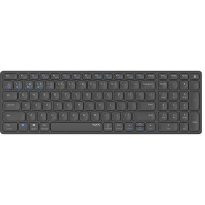 Keyboard and mouse set - RAPOO - 9700M - Wireless - AZERTY - Ultra-slim - Black