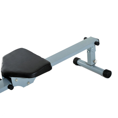 HOMCOM Rudergerät für Zuhause, Hydraulisches Fitness-Rudergerät mit LCD-Display, 12 Widerstandsstufen, Rudermaschine belastbar bis 100kg Fitnessgerät Trainingsgerät für das Ganzkörpertraining