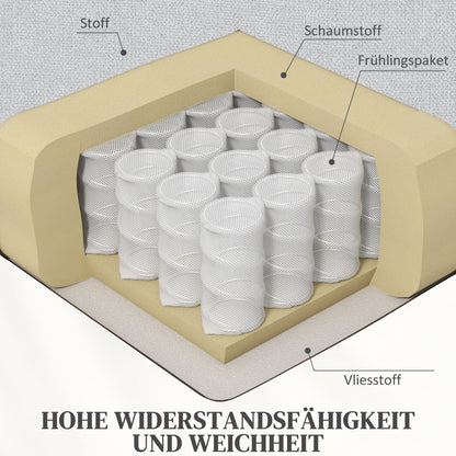 HOMCOM Aufstehhilfe Seniorensessel, Liegefunktion, inkl. Fernbedienung, 144 cm x 91 cm x 88 cm, Hellgrau
