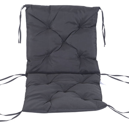 Outsunny 2er-Set Sitzkissen, 98cm x 50cm x 8cm Stuhlkissen mit Bänder, Polsterauflage, waschbar/Ergonomische Sitzpolster für Haus, Garten, Sofa, Grau