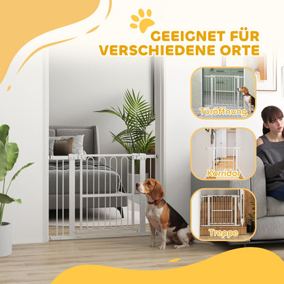PawHut Türschutzgitter Hund, 76-104 cm Absperrgitter ohne Bohren, Treppengitter