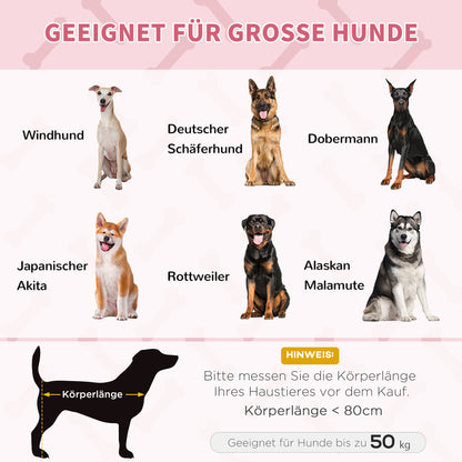 PawHut Hundebett, faltbar, Outdoor-Hundebett, erhöhter Stand, 122 cm x 92 cm x 23 cm, Rot + Schwarz