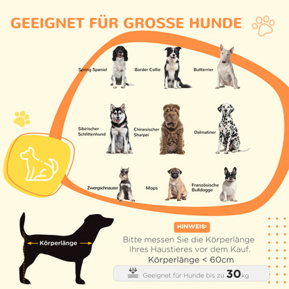 PawHut Hundebox, Welpenbox, mit Ablagefläche, wasserabweisendes Kissen, Stahlgitter, verstellbar Füße, 94x60x71,5 cm