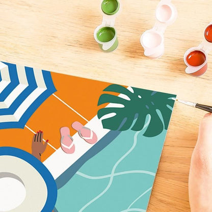 CreArt 24x30 cm Pool Time, Adult, Paint by Numbers, 25523, Ravensburger