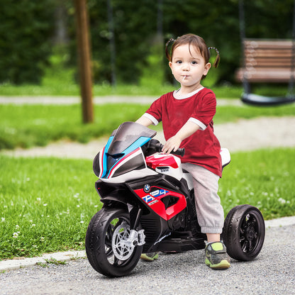 HOMCOM Kindermotorrad, Elektromotorrad, Scheinwerfer, 3 Musikmodi, für Kinder 1,5-5 Jahre, Rot, 82,5 x 42 x 54cm