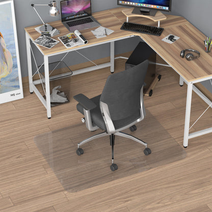 HOMCOM Bodenschutzmatte, rutschfest, 1,5mm dick, 90x120cm, Transparent