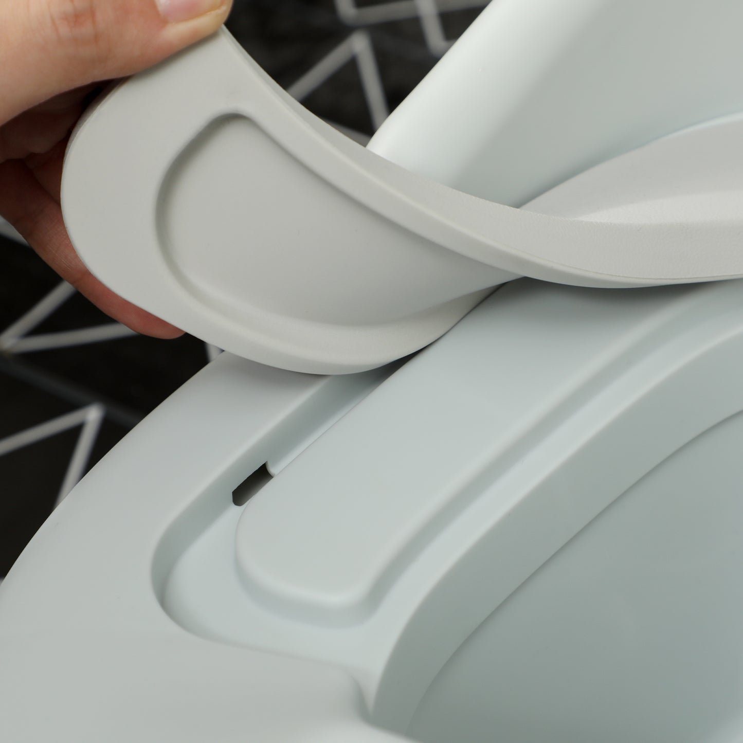 AIYAPLAY Kinder-Töpfchen, 3-in-1, abnehmbarer Aufsatz, Kunstleder-Sitzpolster, max. 50 kg, Grau