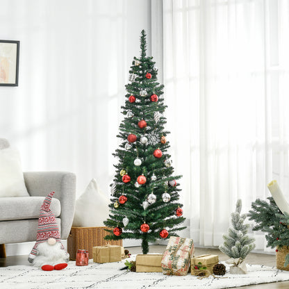 HOMCOM Weihnachtsbaum künstliche Künstliche Tanne Christbaum, inkl Ständer Weihnachtsstern 1,5 m, Grün