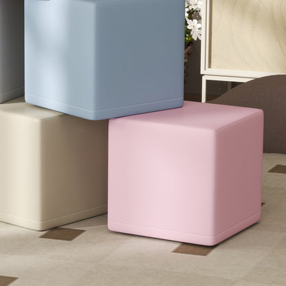 HOMCOM Softbausteine, 12 Würfel á 20 x 20 x 20 cm, pflegeleicht, kindersicher, für 1-3 Jahre, Kunstleder