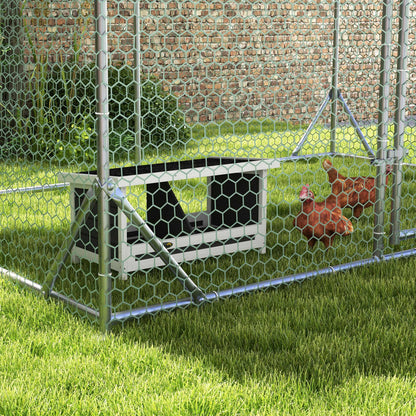 PawHut Legenest für Hühner Hühnernest, wetterbeständig, Asphaltdach, 66 x 37 x 34 cm, Natur + Schwarz