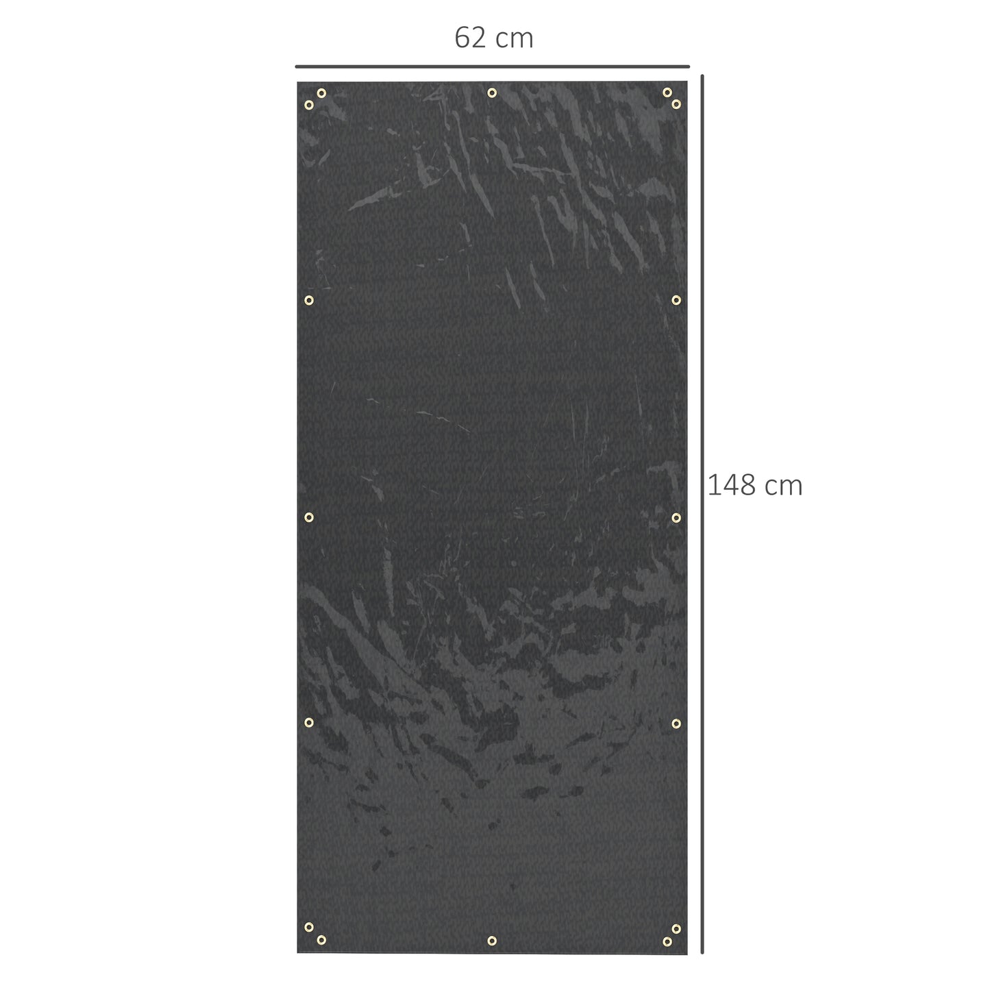 Outsunny Abdeckung für Brennholzregal, 2er-Set, wetterfest &amp; staubdicht, 148 x 62 cm, Schwarz