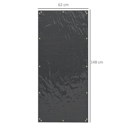 Outsunny Abdeckung für Brennholzregal, 2er-Set, wetterfest &amp; staubdicht, 148 x 62 cm, Schwarz