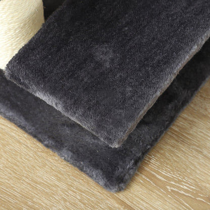 PawHut Hundetreppe 4 Stufen 59 cm Hoch Haustiertreppe für Katze und Hunde Hunderampe Katzentreppe Einstiegshilfe für Bett, Soffa, Soffa Grau