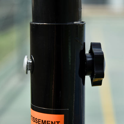 HOMCOM Basketballkorb, Basketballständer, höhenverstellbar, mit Wasser befüllbar, Schwarz