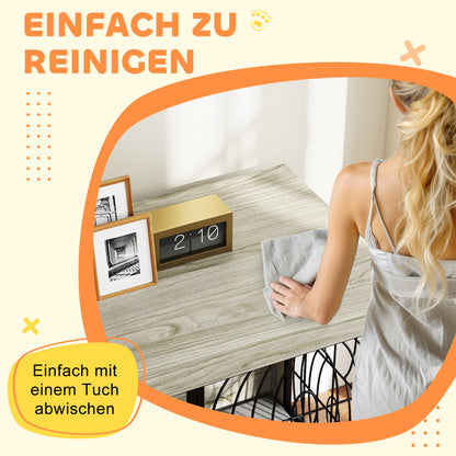 PawHut Hundebox, Hundekiste, Verschließbare Aufenthaltsbox für große Hunde, Grau