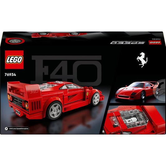 LEGO Speed Champions 76934 Ferrari F40 Supercar - Toy Vehicle for Boys and Girls