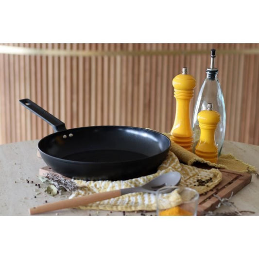 Frying pan - MENASTYL - 6020639 - Forged aluminum - 30 cm - Black - Suitable for all hobs including induction