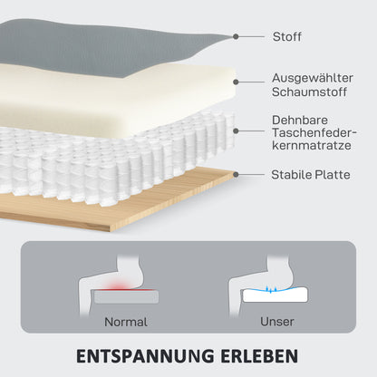 HOMCOM 3-Sitzer-Sofa, linker und rechter Sitz zurücklehnbar, anpassbare Fußstütze, Kunstlederbezug, für Wohnzimmer, Dunkelgrau